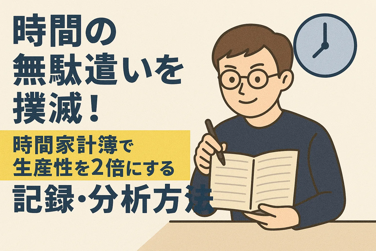 時間の無駄遣いを撲滅!時間家計簿で生産性を2倍にする記録・分析方法