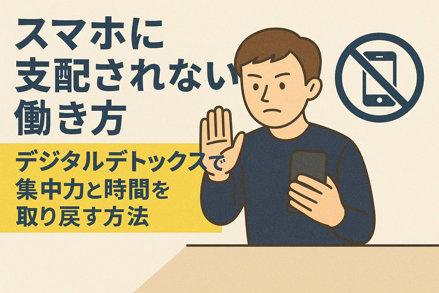 スマホに支配されない働き方|デジタルデトックスで集中力と時間を取り戻す方法
