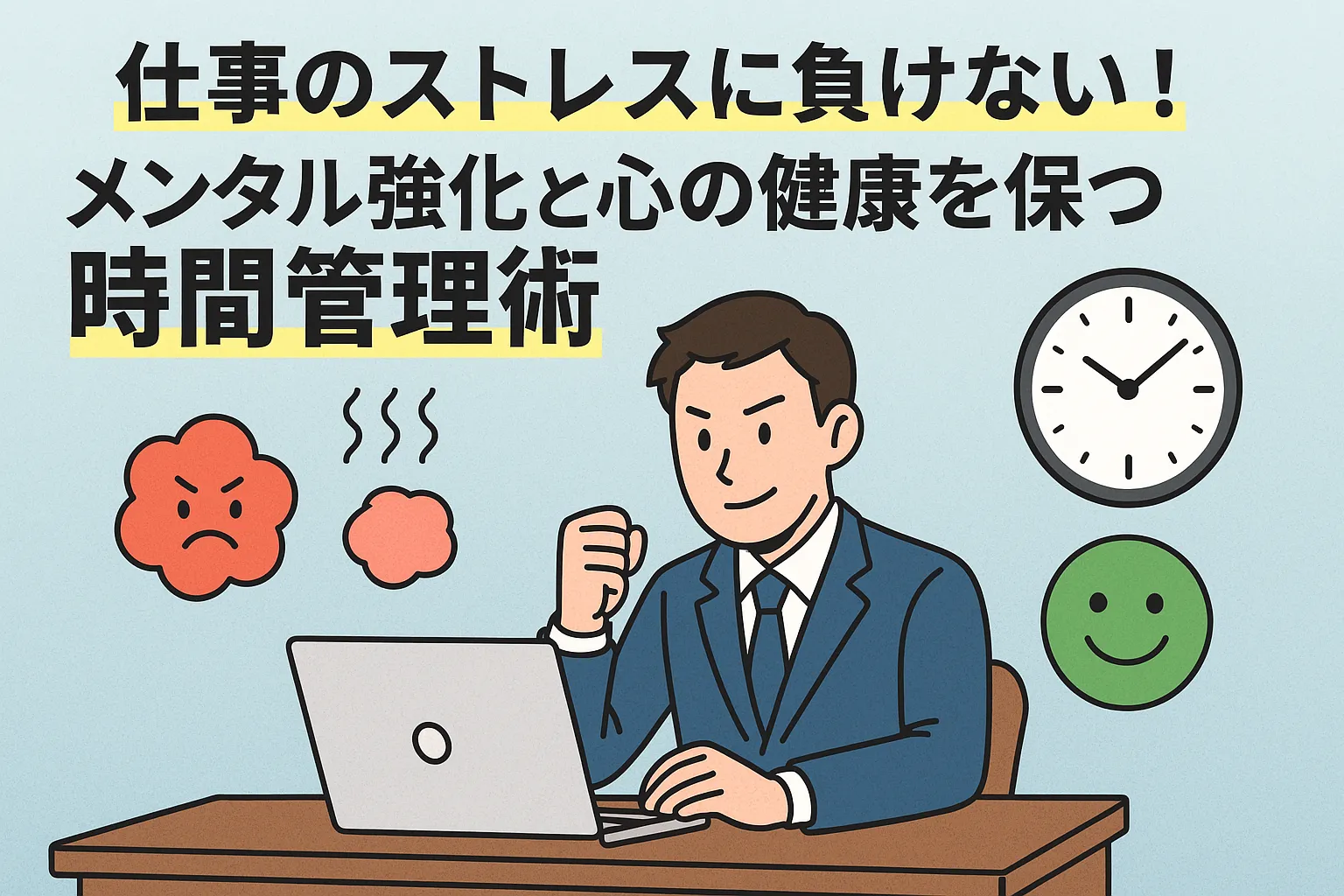 仕事のストレスに負けない!メンタル強化と心の健康を保つ時間管理術